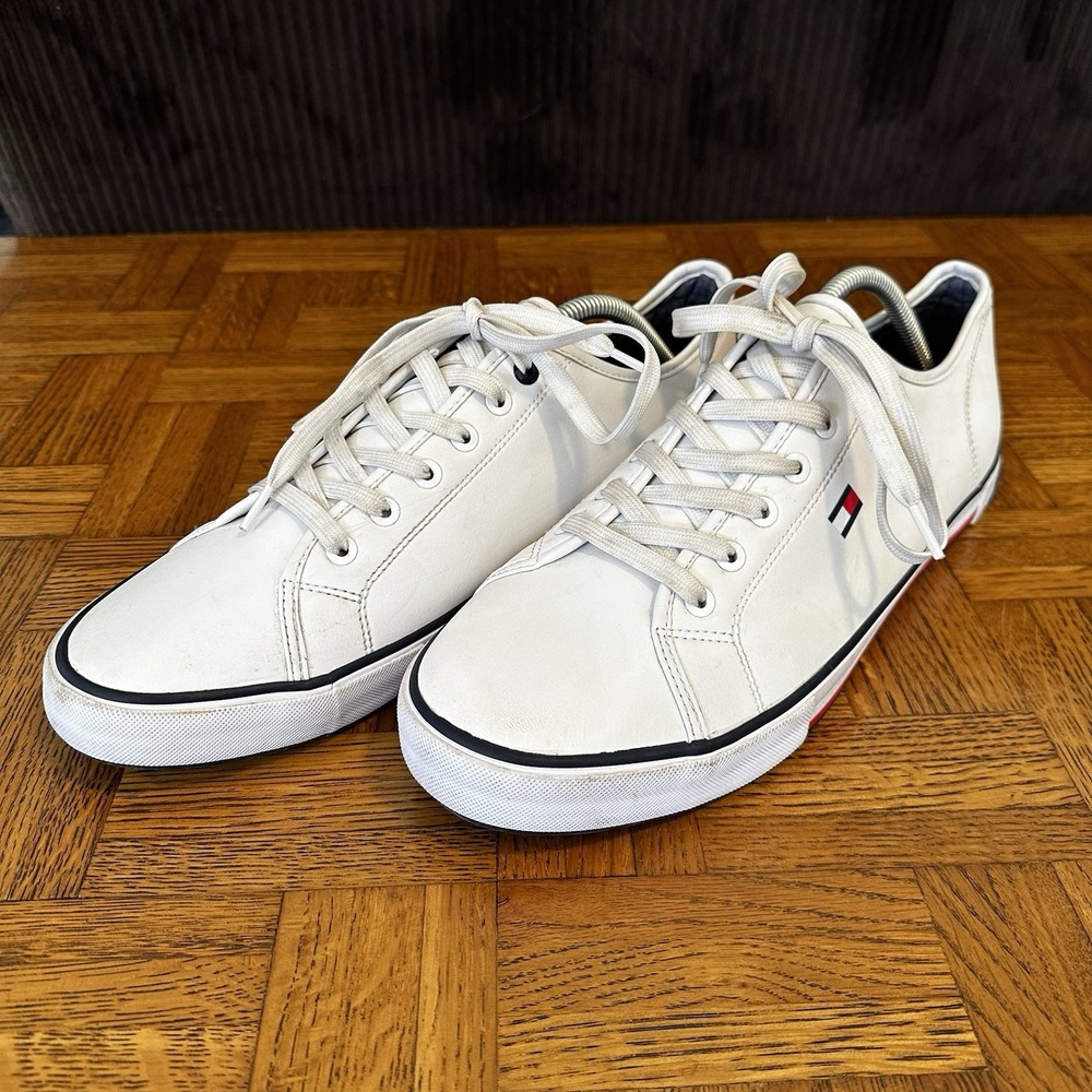 - Tommy Hilfiger Radam Lace-Up Men Sneakers Sz. 11, White - Picture 3 of 10